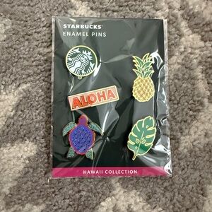 Starbucks Gold Enamel Pin Set